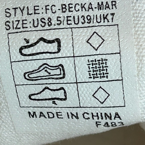 French Connection Becka Two Tone Creamy White & Brown Bottom Sneakers Size 8.5 - Picture 3 of 8